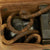 Original U.S. WWII Army Field Telephone Model EE-8 in Leather Case: (Set of 2) Original Items