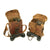 Original U.S. WWII Army Field Telephone Model EE-8 in Leather Case: (Set of 2) Original Items