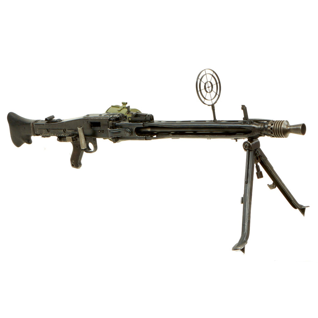 Original German WWII MG 42 Display Machine Gun by MAGET with Belt Drum - dated 1942 Original Items