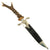 Original Early 20th Century German Antler Horn Hunting Knife - Nickel Silver Mounted with Scabbard Original Items