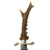 Original Early 20th Century German Antler Horn Hunting Knife - Nickel Silver Mounted with Scabbard Original Items