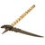 Original Ornate Indian 17th-18th Century Mughal Zahgnal Battle Axe with Decorated Bone Handle Original Items