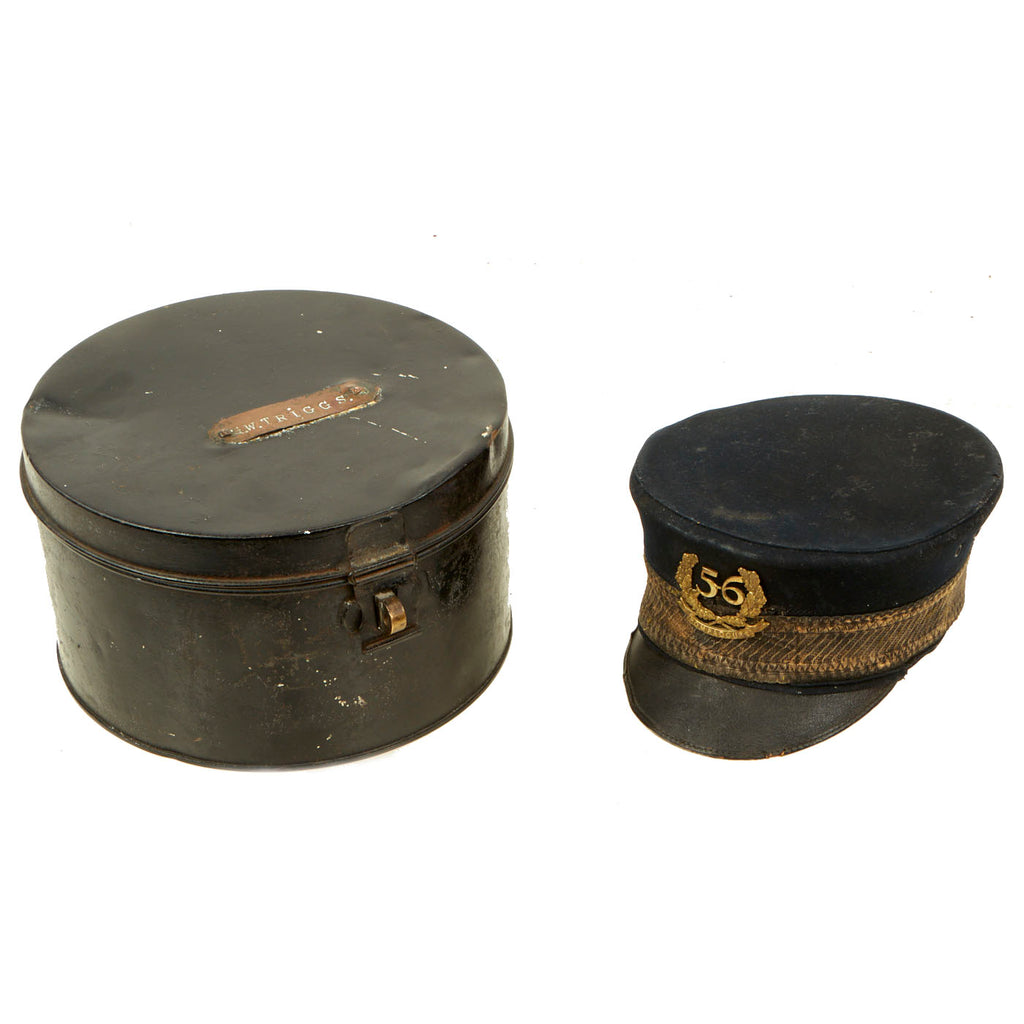 Original British Victorian Crimean War Era 56th Regiment Forage Cap in Tin named to G.W. TRIGGS Original Items