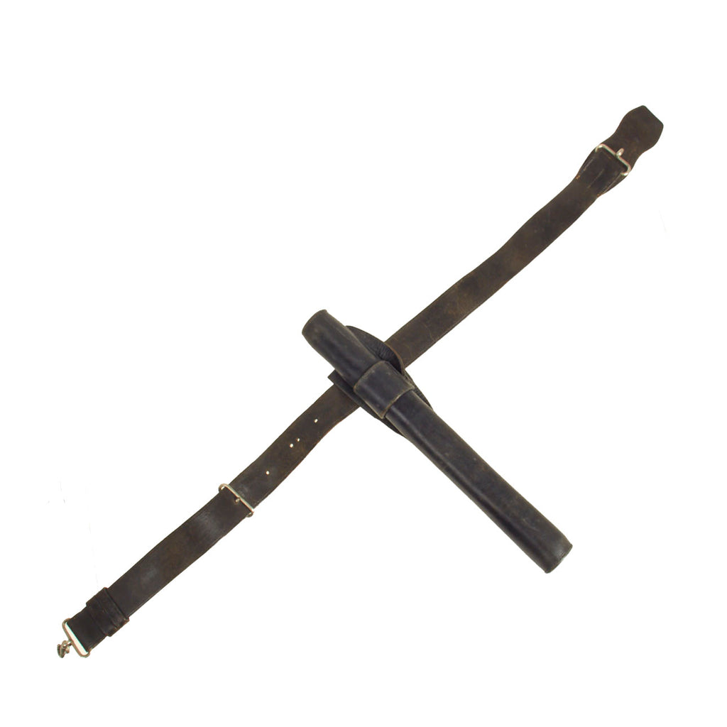 Original British WWII Era Bobby Police Truncheon with Leather Carry Case and Belt Original Items