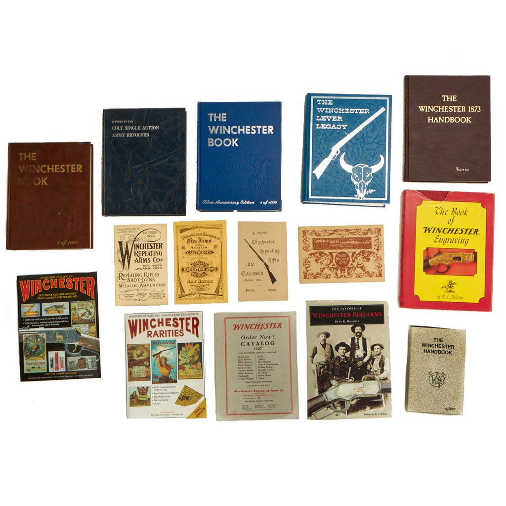 Winchester Repeating Arms History and Identification Books Lot - 15 Items Original Items