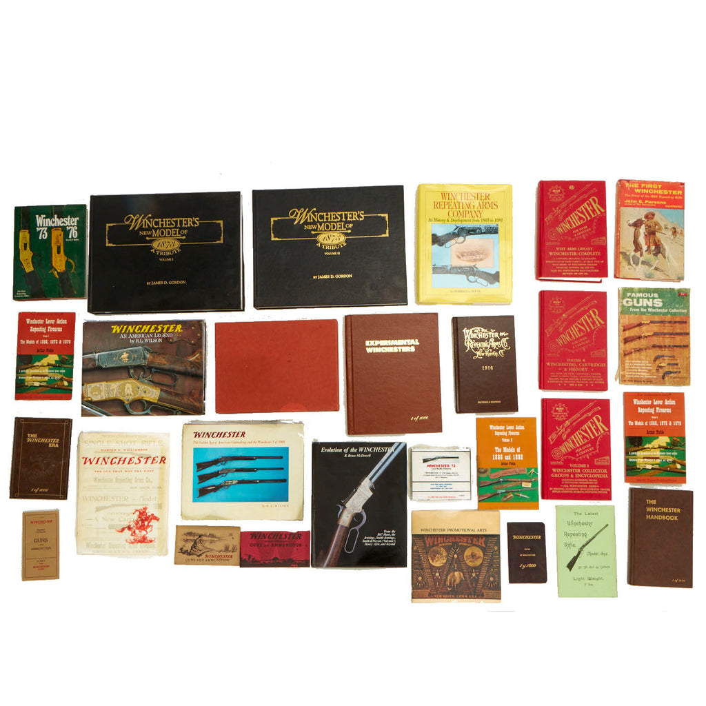 Winchester Repeating Arms History and Identification Books Lot - 29 Items Original Items