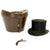 Original English Victorian Beaver Fur Top Hat with Concealed Percussion Pistol by Lancaster Original Items