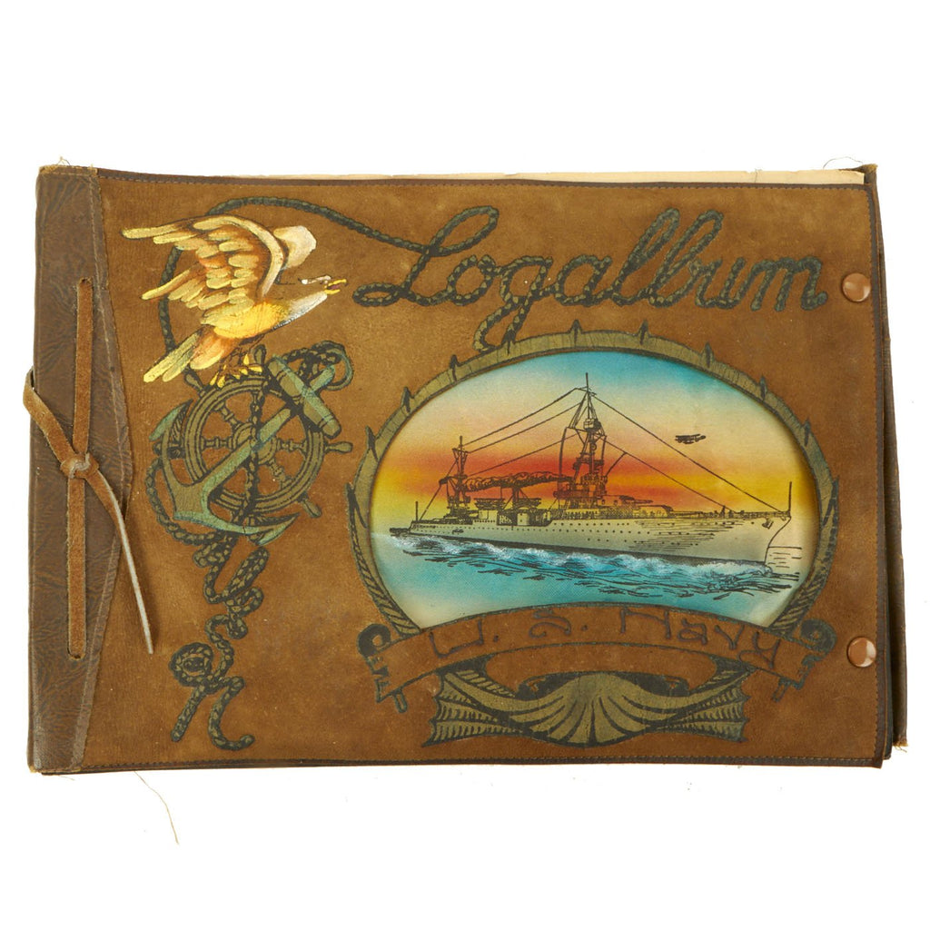 Original Pre-WWII U.S.S. Arizona Sailor’s Photo Album / Scrapbook - Fireman 2nd Class Ernest E. Schindler Original Items