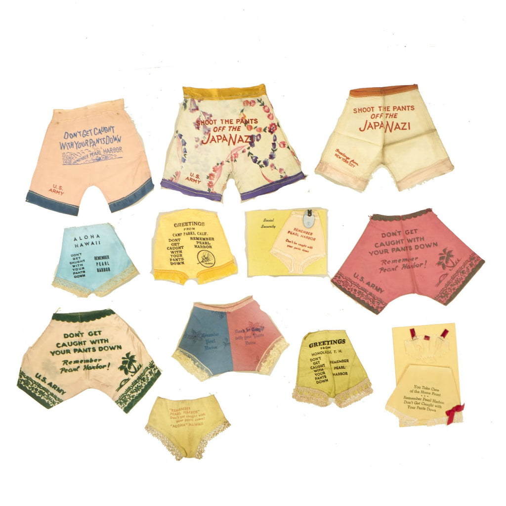 Original Collection of WWII U.S. Pearl Harbor Commemorative Miniature Ladies Underwear Original Items