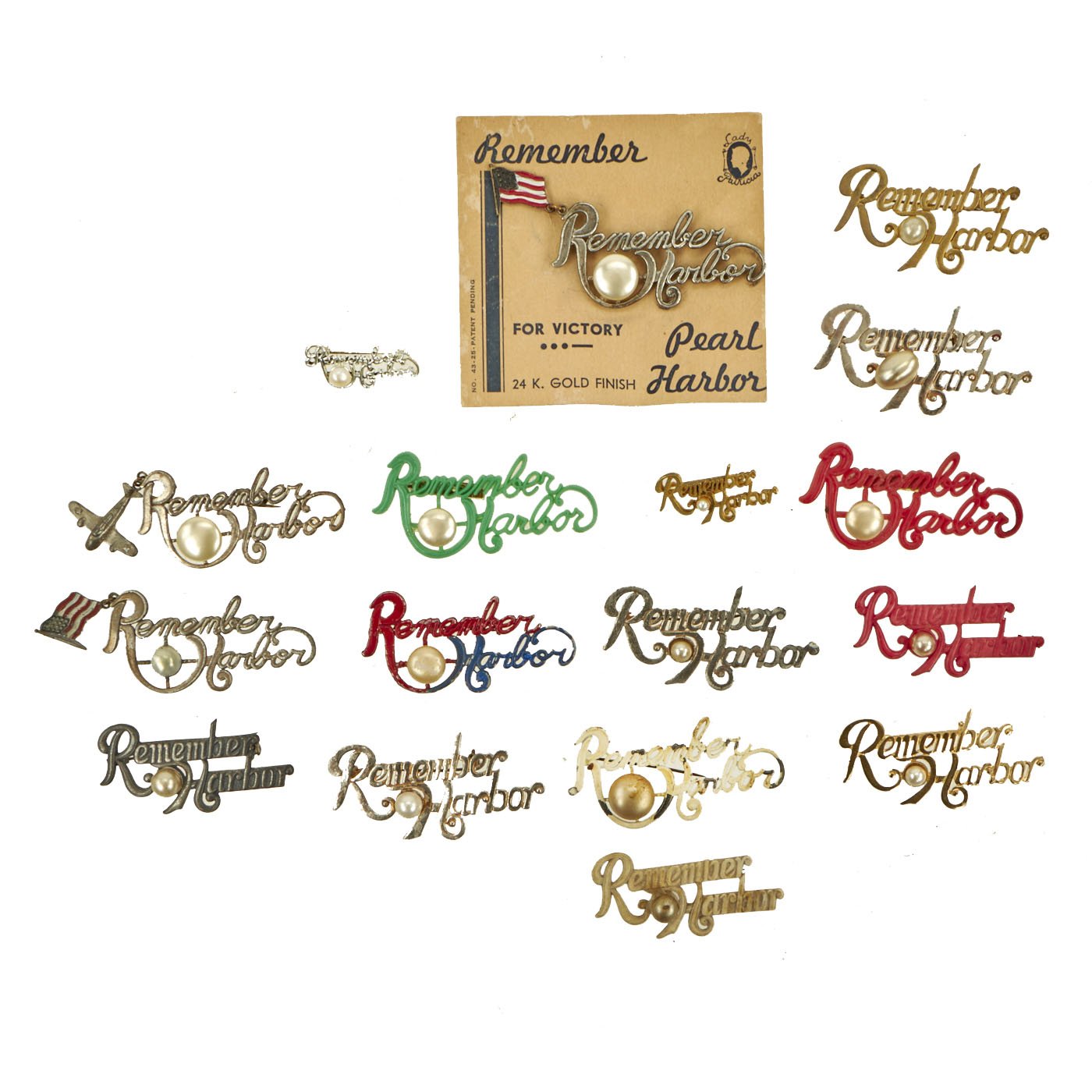 Original Collection of WWII U.S. “Remember Pearl Harbor” Patriotic