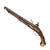 Original Excellent Dutch - German Brass Mounted Military Flintlock Pistol with Coat of Arms - dated 1750 Original Items
