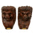 Original Napoleonic Pair of British Naval Carved Oak Lion’s Heads Removed from H.M.S. LION in 1837 Original Items