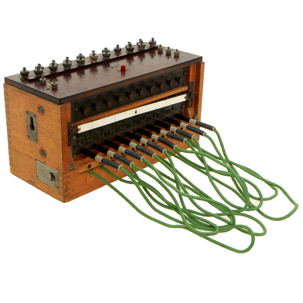 Original German WWII Field Telephone Klappenschrank 10 Line Phone Switchboard Dated 1943 Original Items