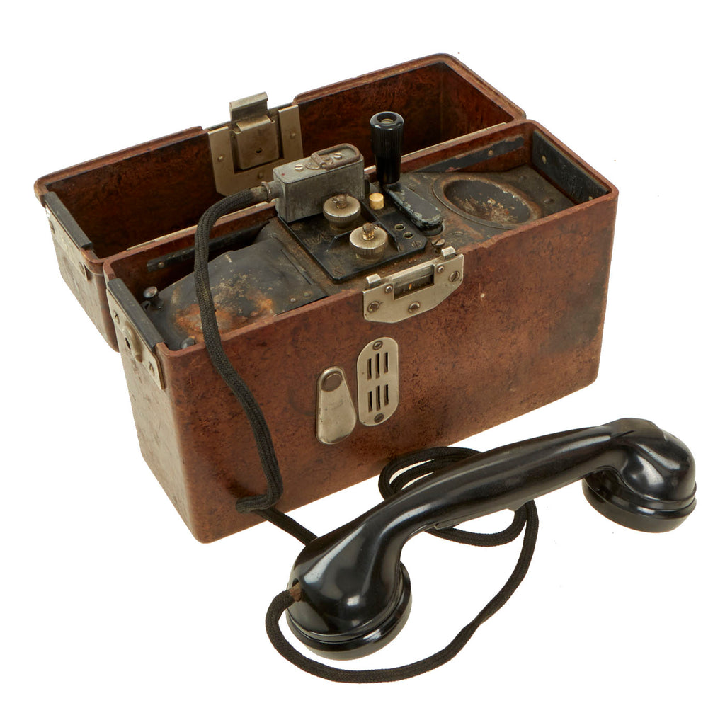 Original German WWII Model FF33 Wehrmacht 1941 Dated Field Telephone - Feldfernsprecher 33 Original Items