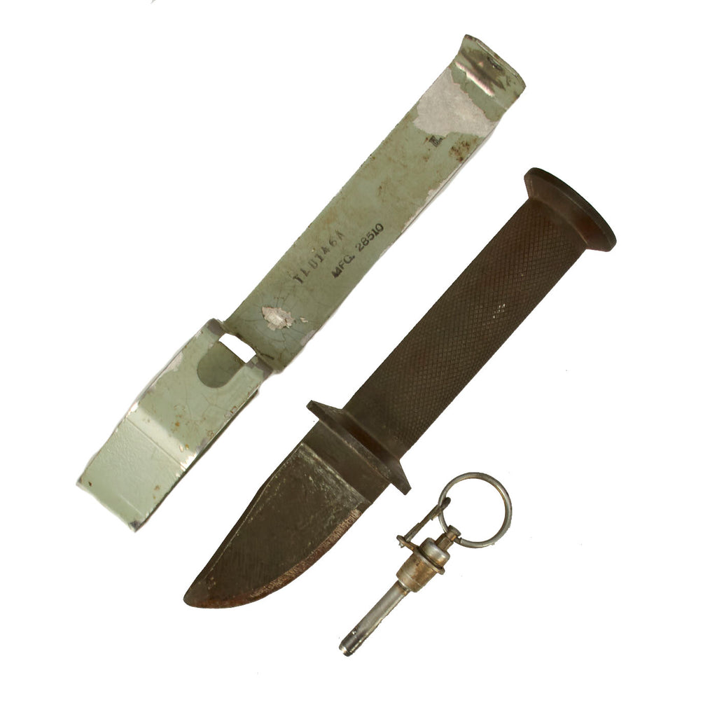 Original U.S. Vietnam War Fighter Pilot Canopy Egress Knife With Fuselage Mount Original Items