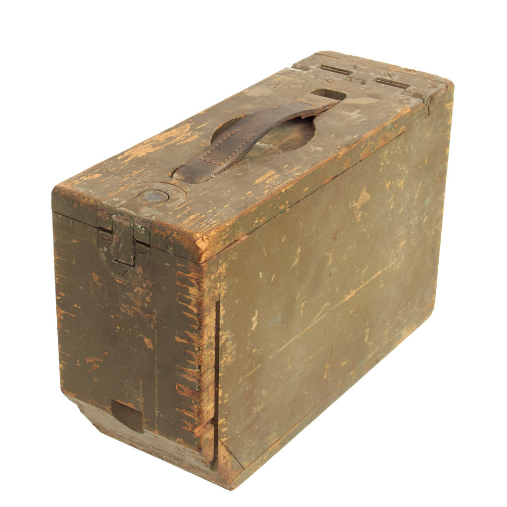 Original U.S. WWI Browning M1917 .30 Caliber Wooden Ammunition Box Original Items