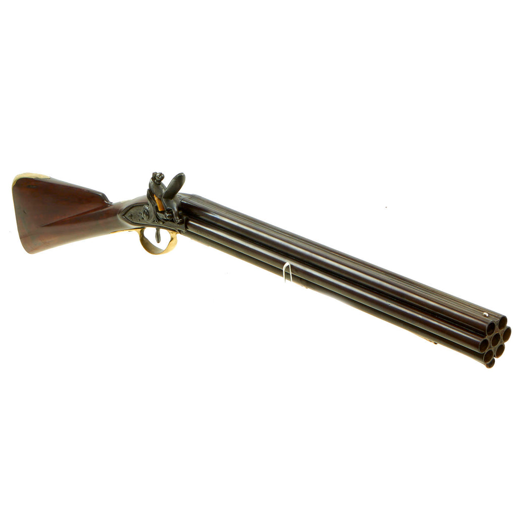 Original Rare British Royal Navy Henry Nock Seven Barrel Flintlock Volley Gun Circa 1780 in Excellent Condition Original Items