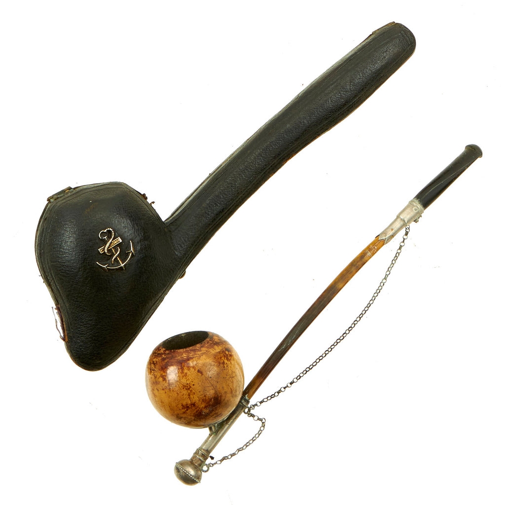 Original British Royal Navy Boatswain’s Ball Bowled in Carry Case with Fouled Anchor Marking - circa 1820 Original Items