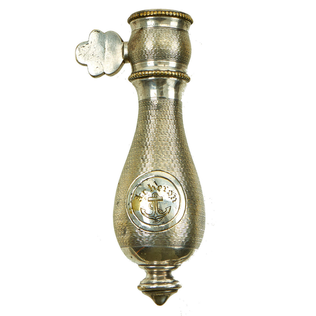 Original British Napoleonic Royal Navy Screw Clamp Mutton Bone Holder marked to H.M.S. ACHERON - Captured by France in 1805 Original Items