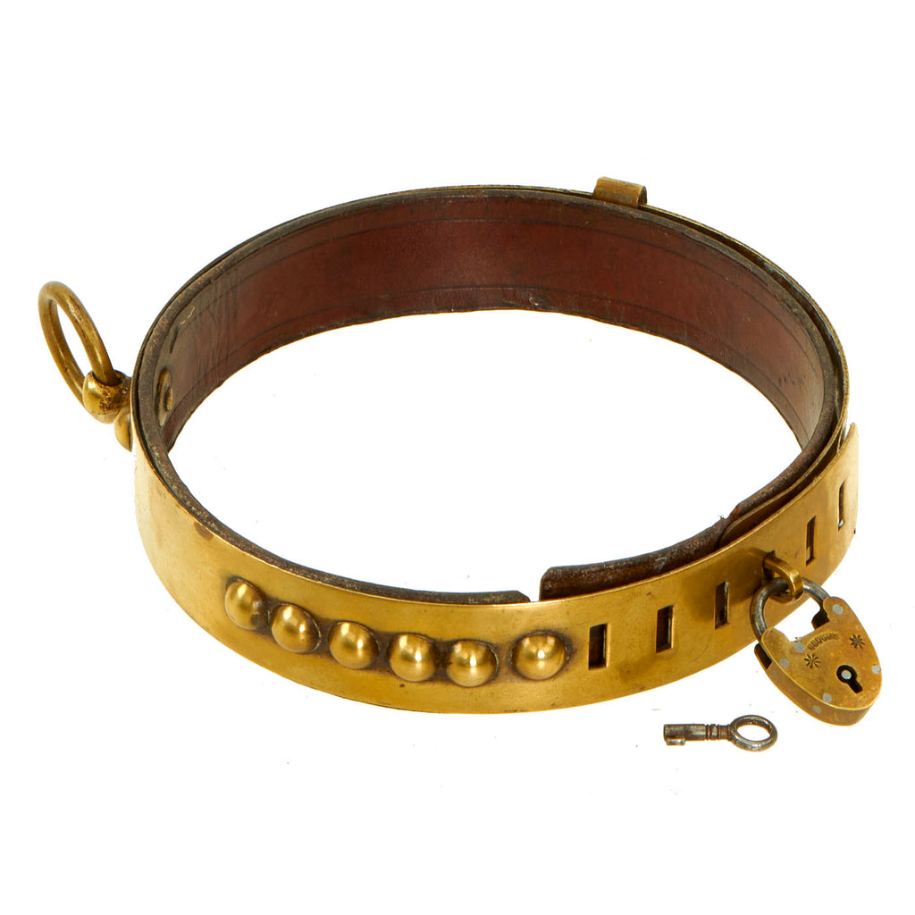 Original British Brass and Leather Dog Collar marked “COMET” from Apsley House, Home of the Duke of Wellington Original Items