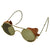 Original Set of Two British WWI Era Aviator Sunglasses in Different Styles - One with Case Original Items
