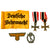 DRAFT Original German WWII Framed Award and Armband Grouping - 7 Awards and 2 Armbands Original Items