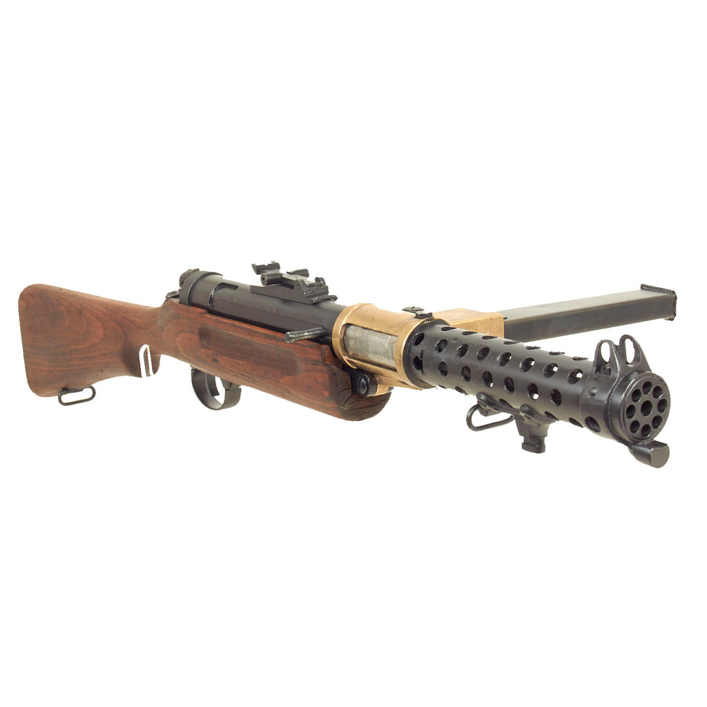 Original British WWII Lanchester MK.I* Display Submachine Gun SMG with Early Sight & Magazine - Serial G55686 Original Items