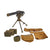 Original U.S. WWII Browning M1917A1 Replica Display Machine Gun with Tripod, Ammo Boxes, and Accessories Original Items