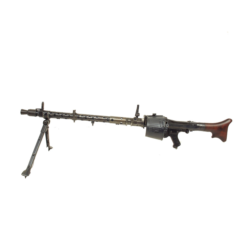 Original German WWII MG 34 Display Machine Gun by Waffenwerke Brünn with Basket Belt Carrier - dated 1944 Original Items