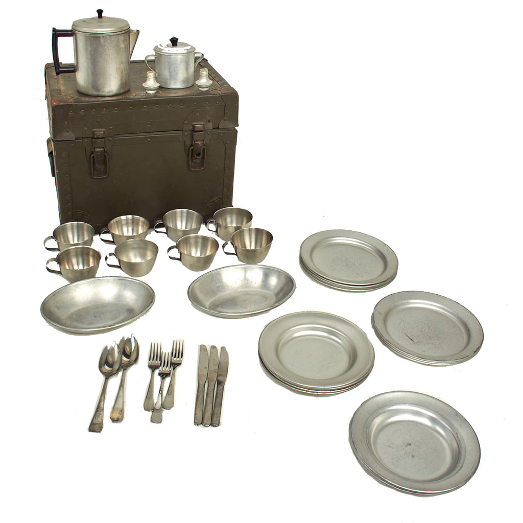 ヴィンテージ U.S. 米軍食器セット Original U.S. WWII USAAF Enameled Portable Mess Set in Transit