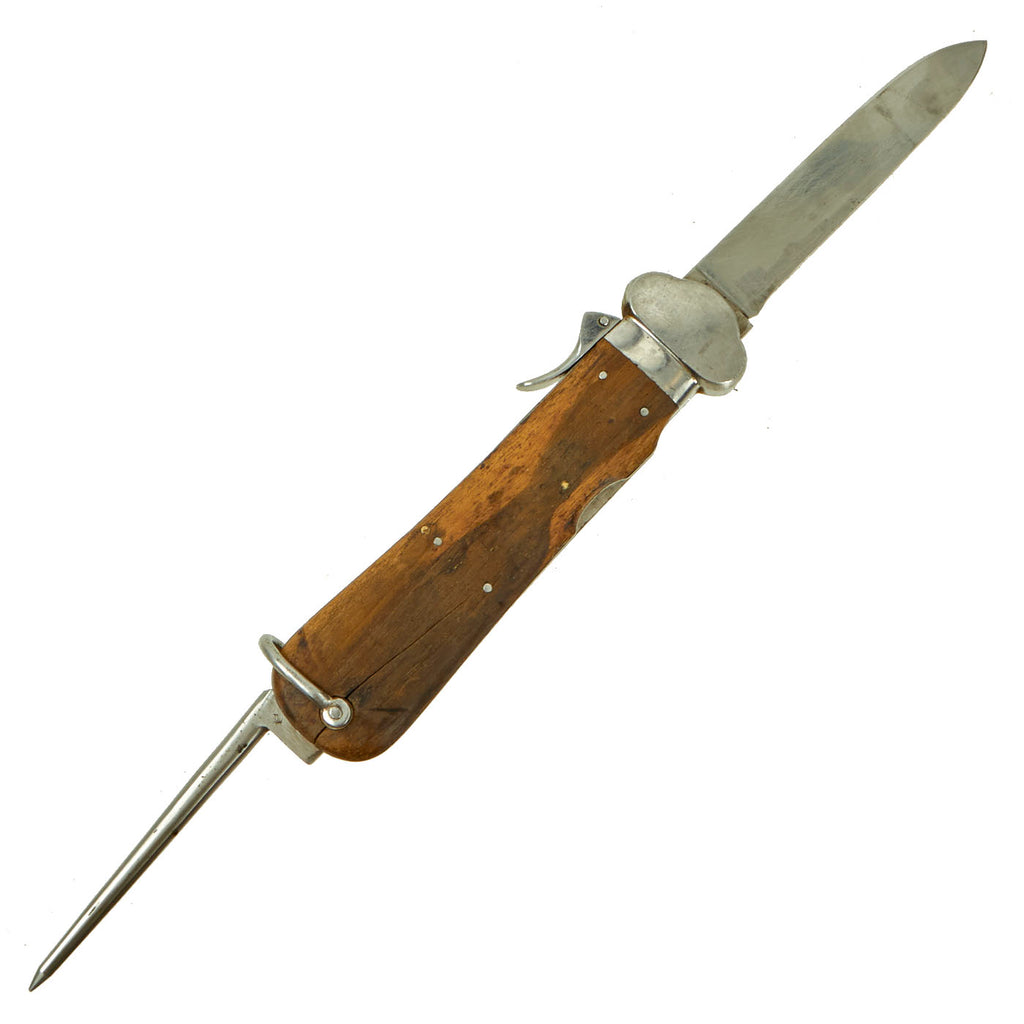 Original German WWII Luftwaffe Gravity Knife by SMF with Waffen Proof - Broken Marlinspike Spring Original Items