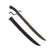 Original Philippines 19th/20th Century Damascus Steel Talibong Sword and Scabbard Original Items