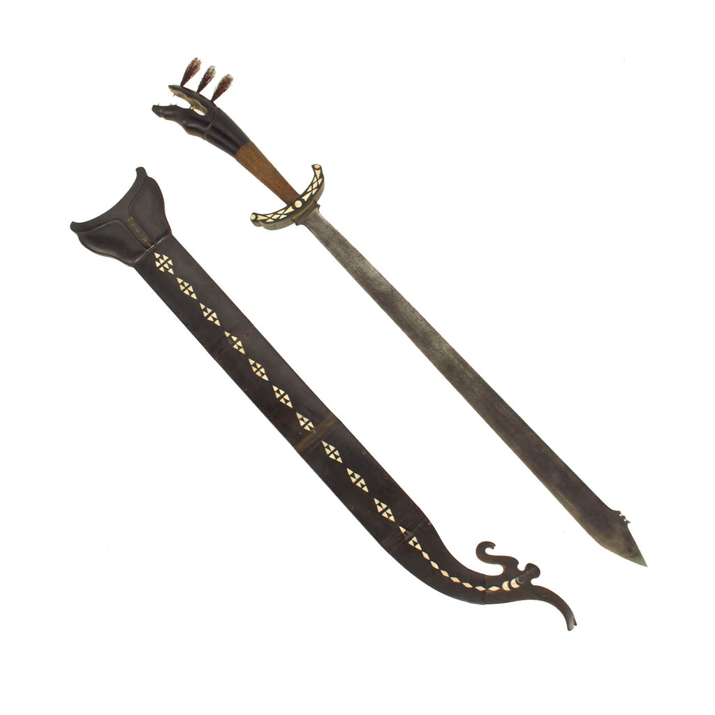 Original Philippines Late 19th Century to Early 20th Century Kampilan Single Edged Sword and Scabbard Original Items