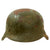 Original German WWII M42 Army Heer Concrete Camouflage Helmet Shell with Liner Band - stamped EF68 Original Items