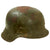 Original German WWII M42 Army Heer Concrete Camouflage Helmet Shell with Liner Band - stamped EF68 Original Items