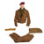 Original British WWII Airborne Royal Artillery P-40 “Battledress” Uniform Set - Beret, Tunic, Shirt, Trousers, Gaiters and Scrim Original Items