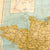 Original U.S. WWII Airborne "Zones of France" D-Day Silk Map - Dated March 1944 - WEA Western European Area Original Items