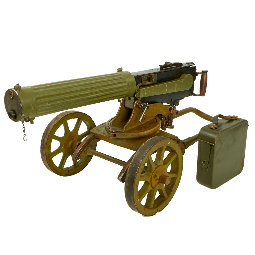 Original Russian WWII Maxim M1910 Fluted Display Machine Gun with Sokolov Mount & Accessories - dated 1944 Original Items