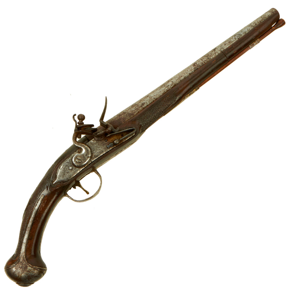 Original 19th Century Ottoman Turkish Flintlock Pistol with Steel Mounts - circa 1820 Original Items