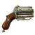 Original French 7mm Pinfire Engraved Pocket Pepperbox Revolver in Leather Case Named to Miss Bessie Colvin of El Paso, Texas - circa 1875-1885 Original Items