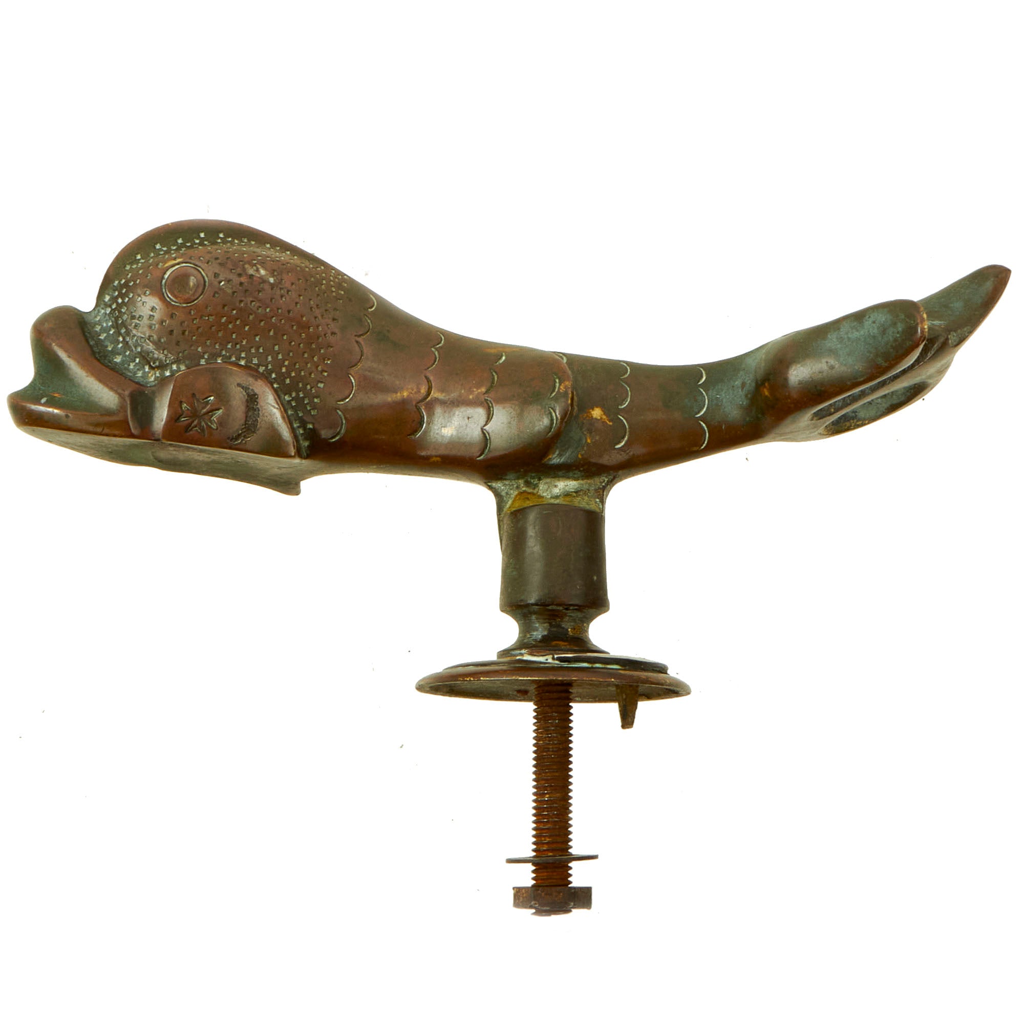 Original U.S. Civil War Era Bronze “Sea Monster” Door Knocker with