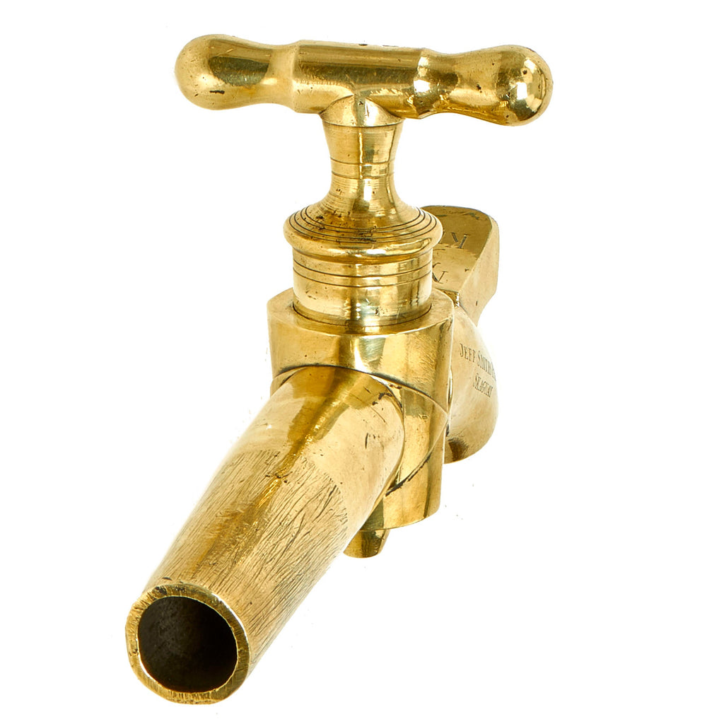 Original U.S. Massive Solid Brass Beer Keg Tap Spout Marked to Klondike Gold Rush Gangster Jeff “Soapy” Smith’s Parlor in Skagway, Alaska Original Items