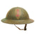 Original U.S. WWI M1917 Refurbished Helmet of the 1st Infantry Division - The Big Red One Original Items