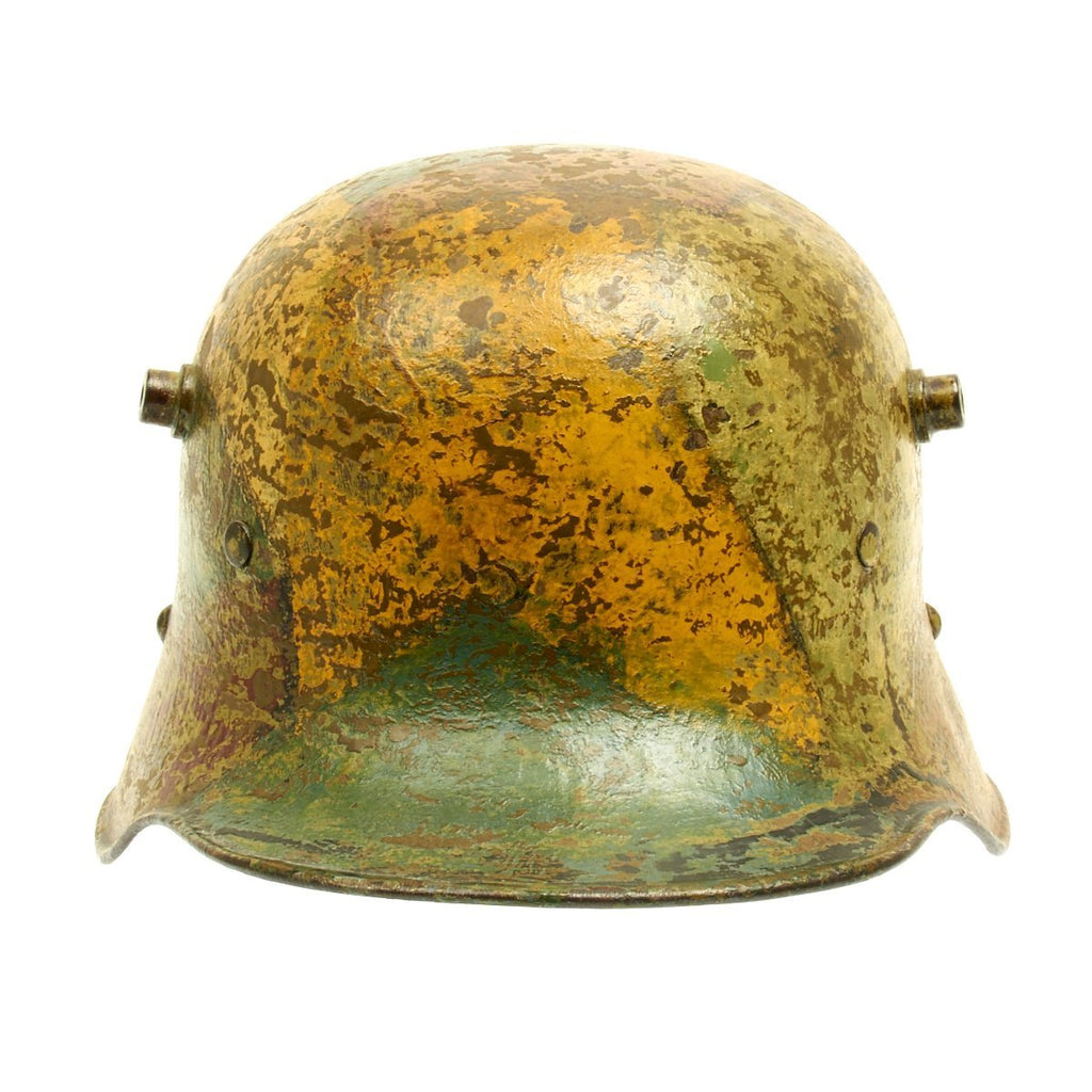 Original WWI Austro-Hungarian M17 Camouflage Helmet - Size 66 Original Items