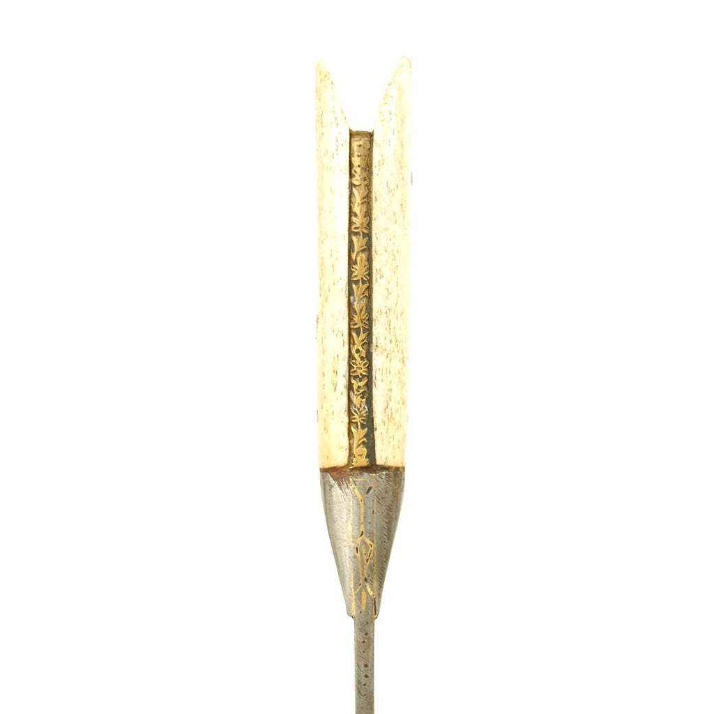 Original Persian 18th Century Gold Inlaid Kard Dagger with Reinforced ...