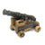Original British Georgian Era Small Iron Naval Cannon with Wheeled Wood Carriage c.1800 Original Items