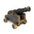 Original British Georgian Era Small Iron Naval Cannon with Wheeled Wood Carriage c.1800 Original Items