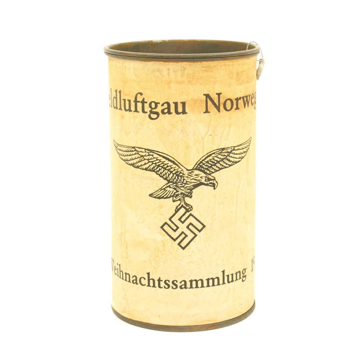 Original German WWII Luftwaffe Christmas Collection Drive Tin