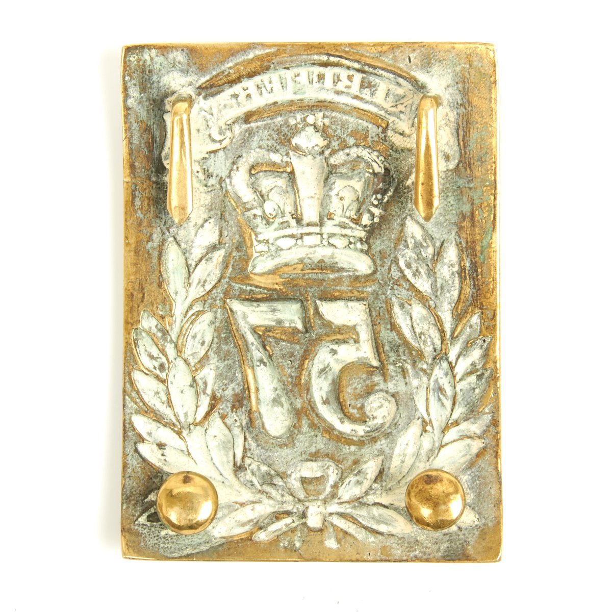 Original British Early 19th Century Cross Belt Plate from the 57th Reg –  International Military Antiques