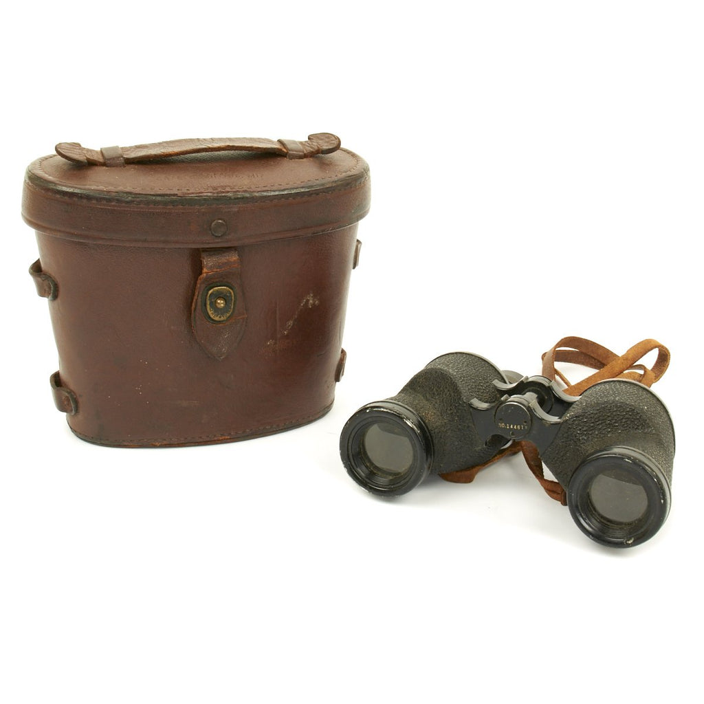 Original U.S. WWII M3 6x30 Binoculars by Westinghouse with M17 Leather Case - Dated 1942 Original Items